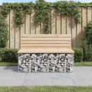 Gartenbank aus Gabionen 103x70x65 cm Massivholz Kiefer