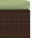 Garten-Mittelsofa mit Kissen Braun Poly Rattan