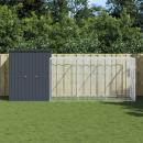 Hühnerkäfig mit Auslauf Anthrazit 165x455x181 cm Stahl Verzinkt