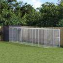 Hühnerkäfig mit Auslauf Anthrazit 165x863x181 cm Stahl Verzinkt