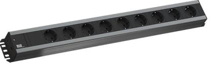 Bachmann 300.001 Handwerkerleiste, ohne Schalter, 9-fach, grau