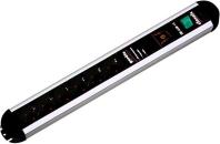 Bachmann 331.071 Primo Tischsteckdose, 6-fach, mit Schalter, schwarz