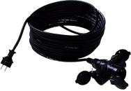 Bachmann 343.172 Schutzkontaktverlängerung, 25 m, schwarz