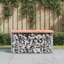 Gartenbank aus Gabionen 83x44x42 cm Massivholz Douglasie