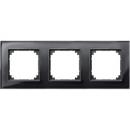 ARDEBO.de - 489303 M-PLAN-Echtglasrahmen, 3fach, Onyxschwarz