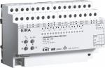 KNX Jalousieaktor 8fach 230 V AC / 12-48 V DC mit Handbetätigung, Gira 216100