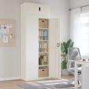 Aktenschrank Weiß 90x40x240 cm Stahl