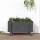 Hochbeet Grau 101x50x57 cm Massivholz Kiefer
