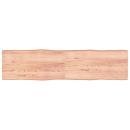 Tischplatte 200x50x(2-6) cm Massivholz Behandelt Baumkante