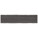 Tischplatte 220x50x(2-4) cm Massivholz Behandelt Baumkante