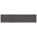 Tischplatte 220x50x(2-6) cm Massivholz Behandelt Baumkante