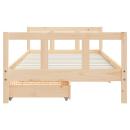 Kinderbett mit Schubladen 90x190 cm Massivholz Kiefer 