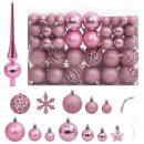 111-tlg. Weihnachtskugel-Set Rosa Polystyrol