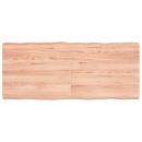 Tischplatte 140x60x(2-6) cm Massivholz Behandelt Baumkante
