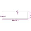 Tischplatte Hellbraun 140x40x(2-4)cm Massivholz Eiche Behandelt