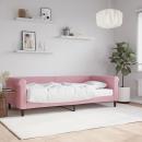 Tagesbett mit Matratze Rosa 90x200 cm Samt
