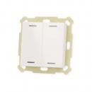 MDT BE-TAL55T2.01 Taster Light 55 2-fach, Ausführung Neutral, mit Temperatursensor, reinweiß glänzend