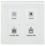 MDT BE-GTT4W.01 Glastaster Plus 4-fach, umlaufendes Orientierungslicht, integrierter Temperatursensor, weiß