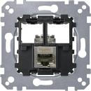 ARDEBO.de Merten Tragplatte mit Anschlußmodul Schneider Electric - Actassi RJ45 Cat6A STP, 1fach (MEG4576-0021)