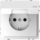 ARDEBO.de Merten SCHUKO Steckdose mit Klappdeckel, System Design, IP44, erhöhter BRS, Steckklemmen, lotosweiß (MEG2314-6035)