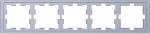 ARDEBO.de Merten MEG4050-6536 D-Life Rahmen, 5fach, edelstahl