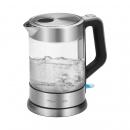 ARDEBO.de PC-WKS 1107 G Glas-Wasserkocher, 2200 W, 1,5 L, Sicherheitsglas, 360 ° Cordless, Überhitzungsschutz, edelstahl/Glas (501107)