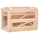 Hamsterkäfig 80x40x43 cm Massivholz Tanne