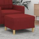 Fußhocker Weinrot 60x50x41 cm Stoff