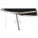 Markise Manuell Einziehbar mit LED 400x350 cm Anthrazit