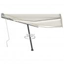 Markise Manuell Einziehbar mit LED 400x350 cm Creme