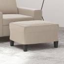 Fußhocker Creme 60x50x41 cm Mikrofasergewebe