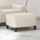 Fußhocker Beige 60x50x41 cm Mikrofasergewebe