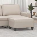 Fußhocker Creme 70x55x41 cm Mikrofasergewebe