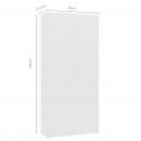 Schuhschrank Weiß 80x35,5x180 cm Holzwerkstoff