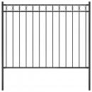 Gartenzaun Stahl 1,7x1,2 m Schwarz