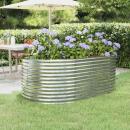 Hochbeet Pulverbeschichteter Stahl 175x100x68 cm Silbern