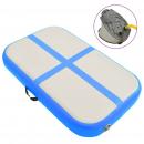 Aufblasbare Gymnastikmatte mit Pumpe 60x100x15 cm PVC Blau
