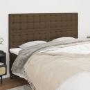 Kopfteile 4 Stk. Dunkelbraun 100x5x78/88 cm Stoff