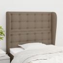 Kopfteil mit Ohren Taupe 83x23x118/128 cm Stoff