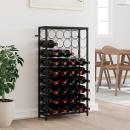 Weinregal für 45 Flaschen Schwarz 54x18x100 cm Schmiedeeisen