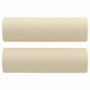 2-Sitzer-Sofa mit Zierkissen Creme 120 cm Stoff