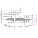 Bettgestell mit Kopf- und Fußteil Metall Schwarz 140x190 cm