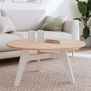 Tischplatte Ø90x1,5 cm Rund Massivholz Buche