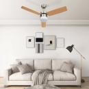 Deckenventilator mit Licht und Fernbedienung 108 cm Hellbraun
