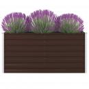 Hochbeet 160 x 80 x 45 cm Verzinkter Stahl Braun