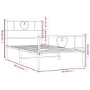 Bettgestell mit Kopf- und Fußteil Metall Weiß 100x200 cm