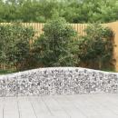 Gabionen mit Hochbogen 25 Stk. 400x50x40/60cm Verzinktes Eisen