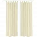 2 x Transparente Gardine Fertiggardine 140 x 245 cremefarben
