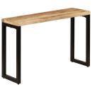 Konsolentisch 120x35x76 cm Stahl und Massivholz Mango