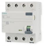 Siemens 5SV33446KL FI-Schutzschalter, 4-polig, Typ A, 40A, 30mA, 400V, N-links